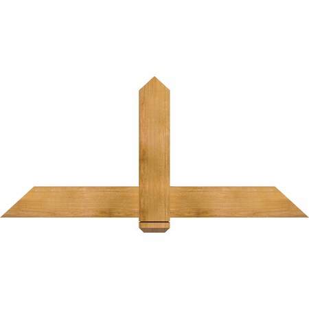 Ekena Millwork Eugene Rough Sawn Timber Gable Bracket, Western Red Cedar, 60"W x 27"H x 2"D x 6"F, 11/12 Pitch GBW060X27X0206EUG00RWR